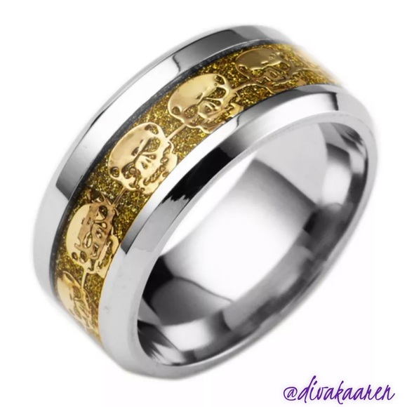 Other - Stainless Steel Titanium Wedding Band/Ring Skull